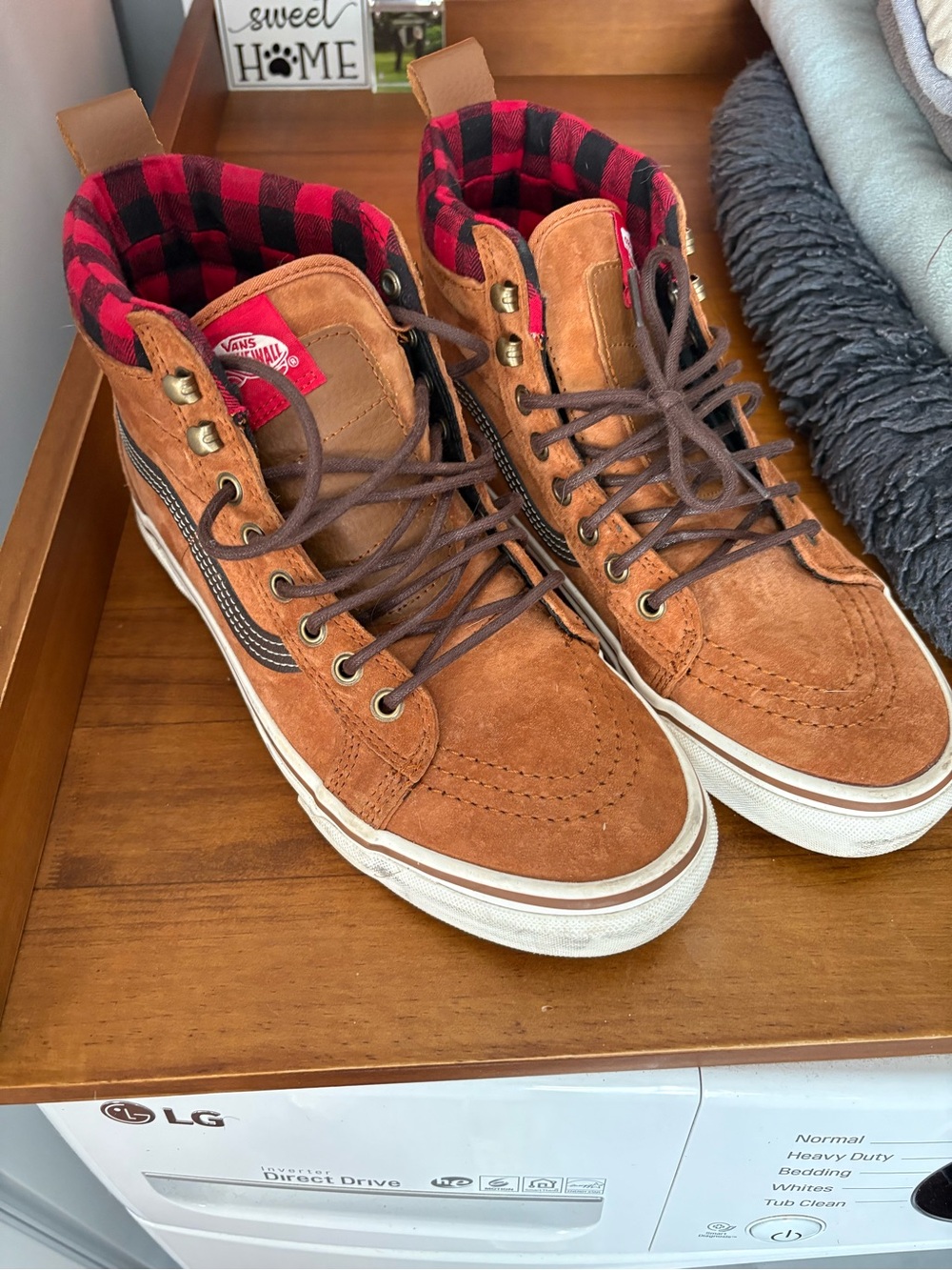 Vans Sk8-Hi MTE Glazed Ginger/Marshmallow Leather Boot Sneaker Size 9.5 Women